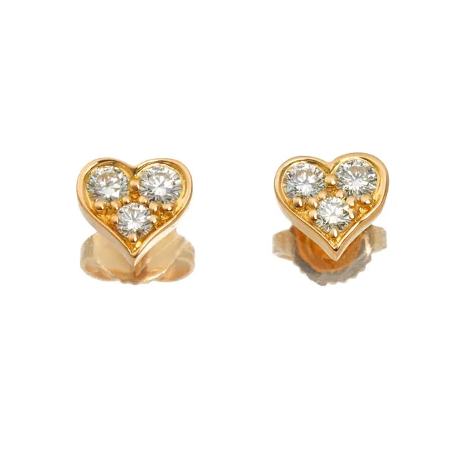 Tiffany & Co. Sentimental Heart Diamond Earrings Pierced 18K PG 750 90319250 from Luxury Promise