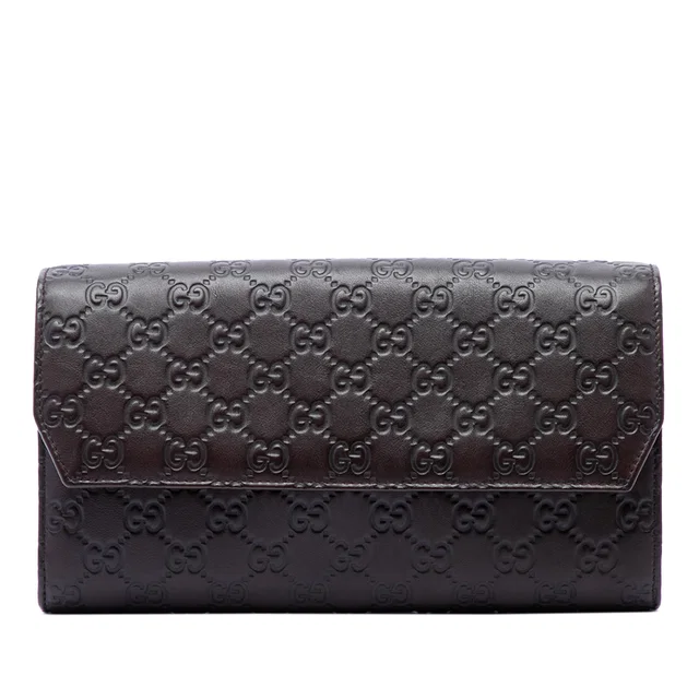 Brown Gucci Guccissima Clutch in Brown Leather from Designer Revival