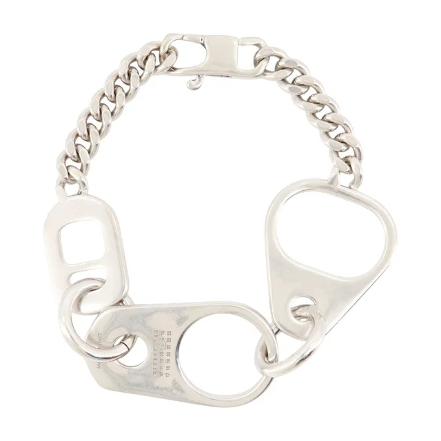 Maison Margiela Closure Bracelet — Silver Metal Bracelets in Silver from HEWI