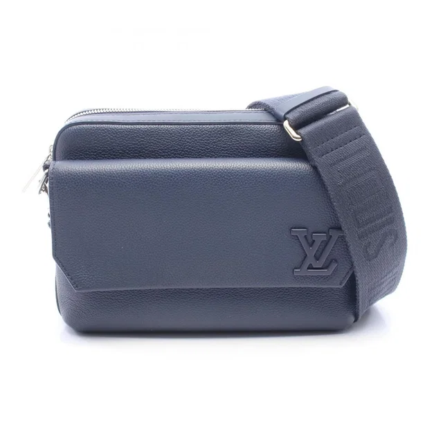 Louis Vuitton Shoulder Bag Fast Line Messenger Aerogram Navy Leather in Navy Leather from The Reluxe