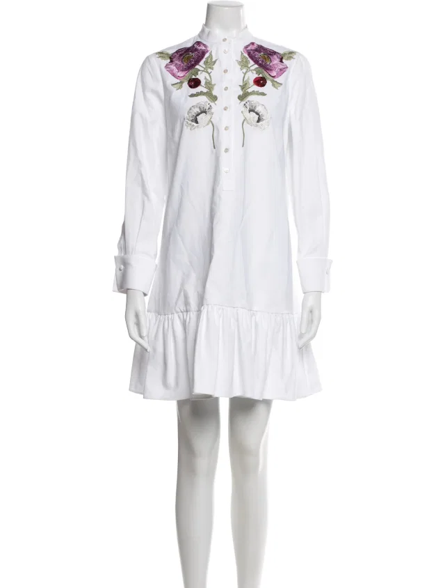 Alexander McQueen Floral Print Mini Dress in white from The RealReal