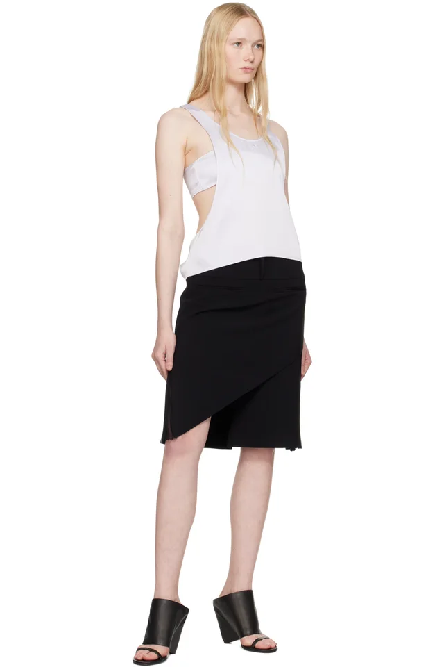 Courrèges Black Infinity Pleats Miniskirt, photo 4 of 4 from SSENSE