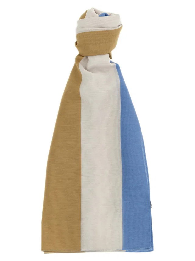Saint Laurent Cassandre Shawl — Multicolor Cotton And Silk Shawls in Multicolor Silk from HEWI