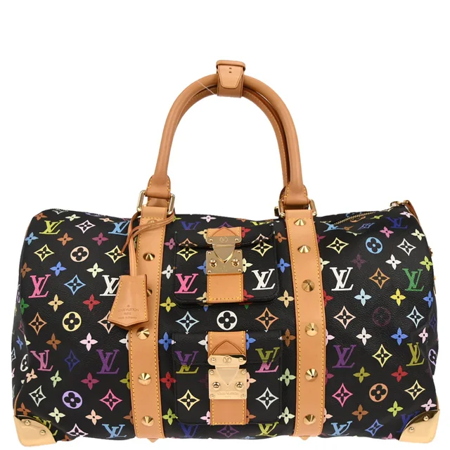 Louis Vuitton 2003 Black Monogram Multicolor Speedy 45 Handbag M92640 in Black Canvas from AMORE Vintage Tokyo