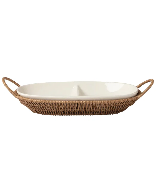 Oneida Willow & White Divided Server with Tray, image 1 of 1 from Rue La La