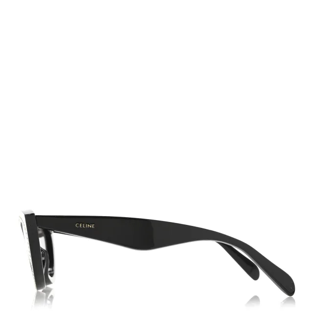 Celine Acetate Crystal Cat Eye Sunglasses CL4019IS Black in Black from FASHIONPHILE, photo 3 of 7