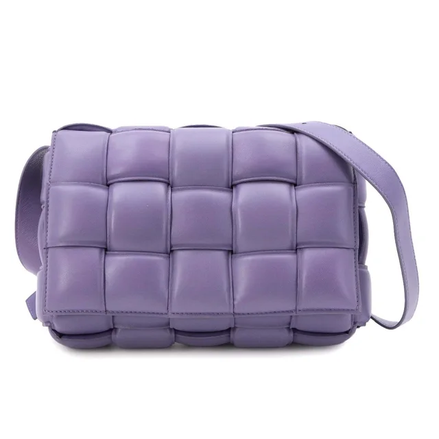 Bottega Veneta Leather Intrecciato Shoulder Bag in purple Woven leather from Poshmark, photo 1 of 1