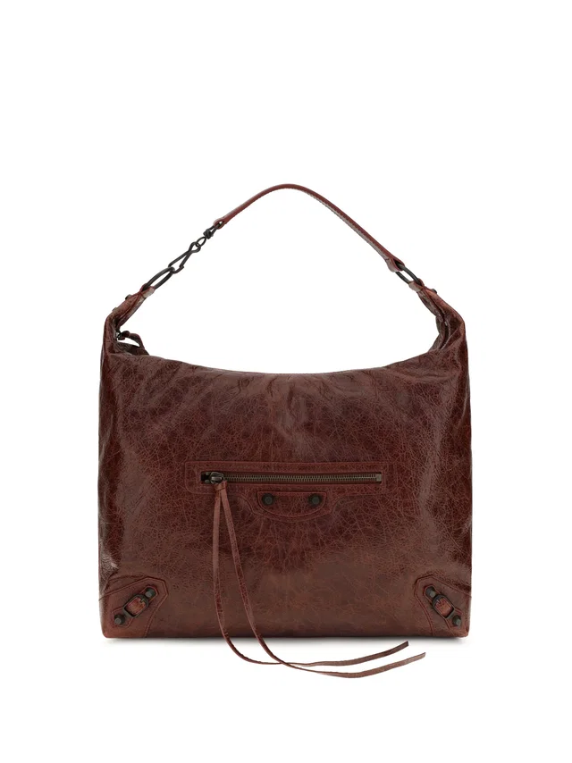 Balenciaga Le City Hobo Bag — Brown Lamb Ovis Aries in Brown Lambskin from HEWI