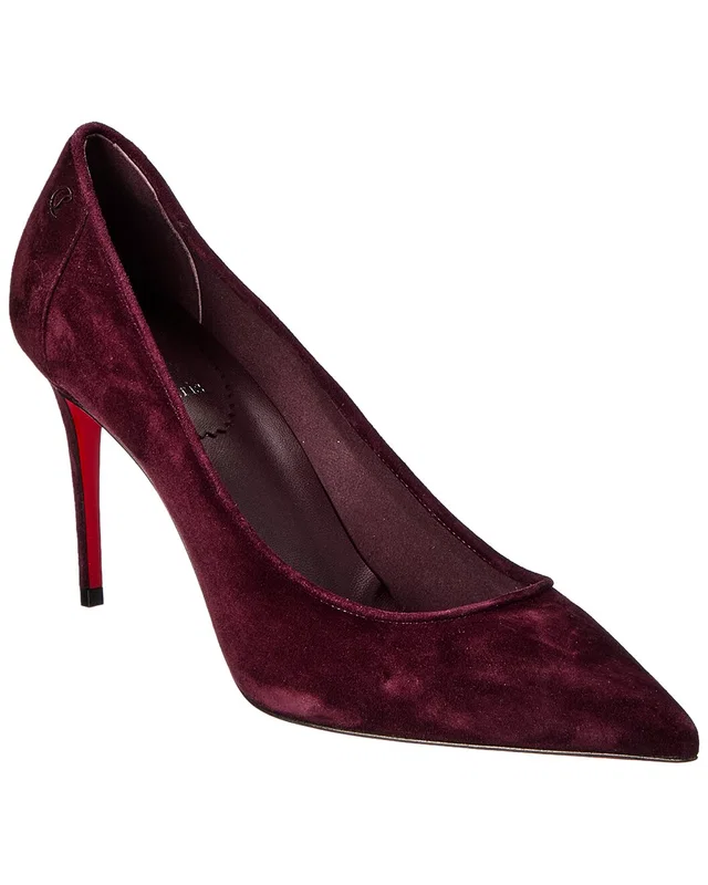 Christian Louboutin Kate 85 Suede Pump in Red, image 1 of 1 from Gilt
