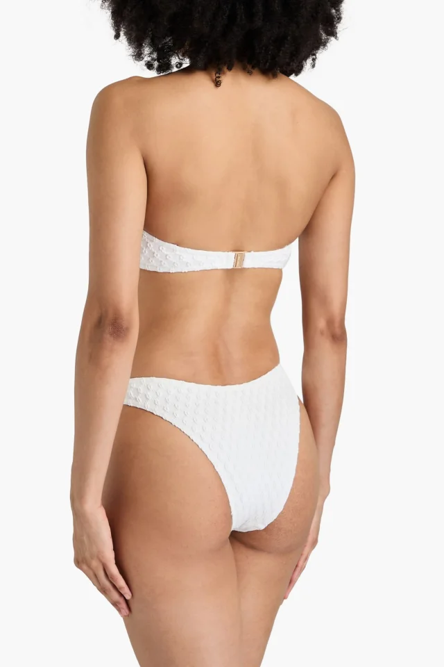 Zimmermann Raie Textured Bandeau Bikini Top, photo 3 of 10 from THE OUTNET