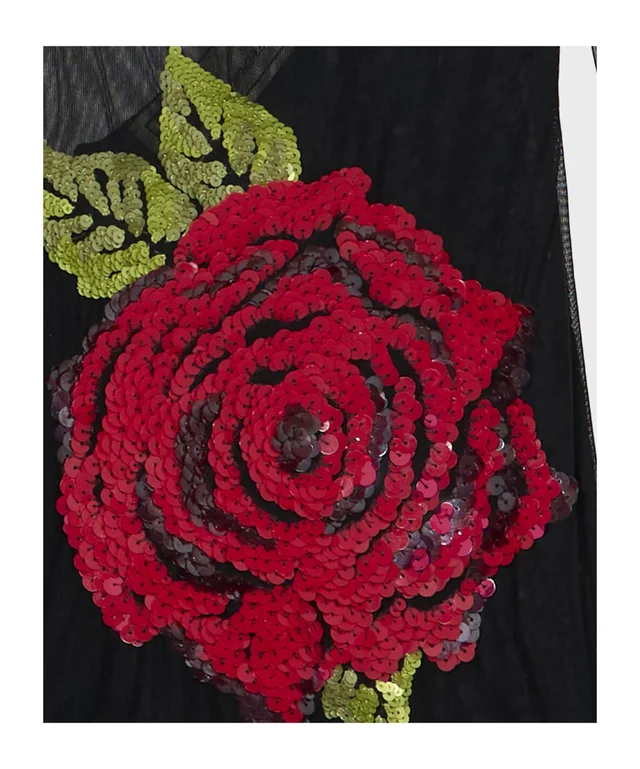 Blumarine Stretch tulle dress with embroidery and slit, photo 4 of 4 from SENSER
