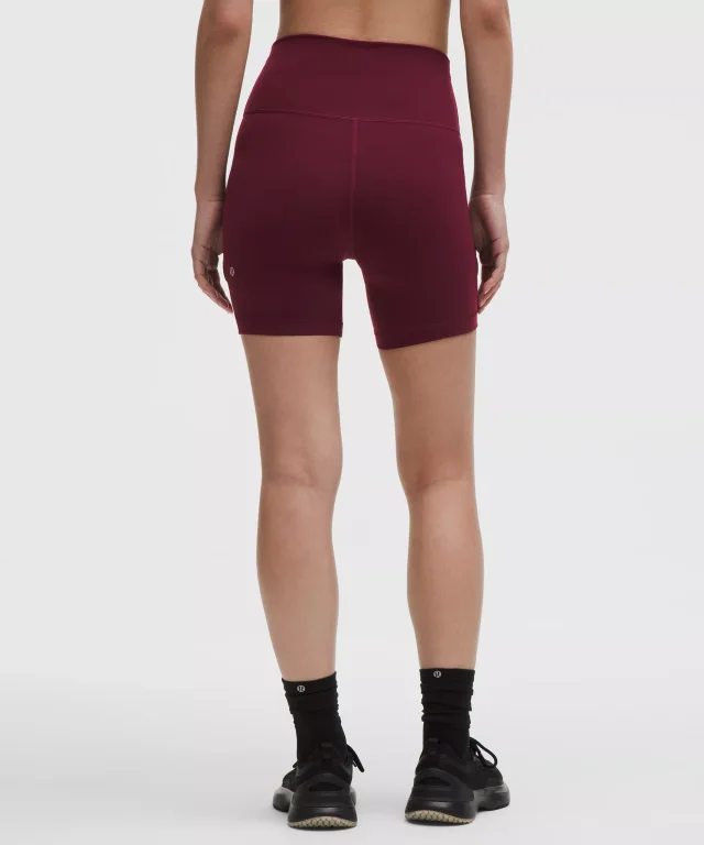 lululemon Wunder Train No Line High-Rise Short 6" in Burgundy Bay, photo 3 of 7 from lululemon