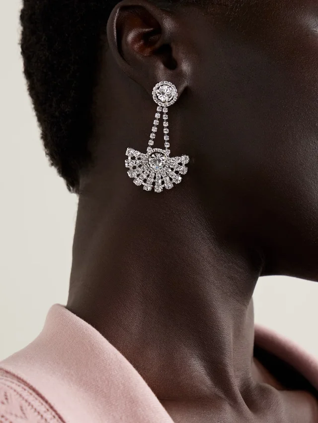 JENNIFER BEHR Velma rhodium-plated crystal earrings, photo 2 of 2 from NET-A-PORTER (Canada)