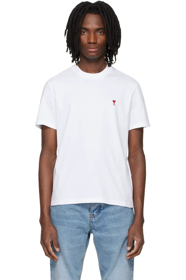 White Cotton Ami de Coeur T-shirt