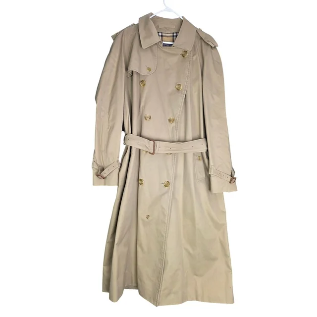 Burberry Vintage Burberrys Trench Coat Long Beige Classic England Belted Womens Sz 10 in brown|neutral from Poshmark