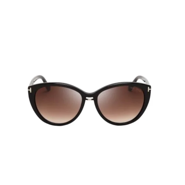 Tom Ford Gina Oversized Sunglasses Womens Brown Gradient Tf 345 T Logo Plastic in brown|red from Poshmark