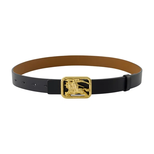 Burberry Lb Rider Belt — Black Calfskin in Black Calfskin from HEWI