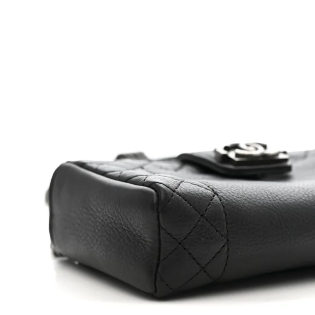 Chanel Boy Reverso Mini Pochette Black in Black Calfskin from FASHIONPHILE, photo 10 of 12