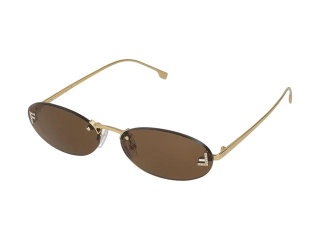 Maison Fendi Fe4075us Gold-Tone Metal Frame Sunglasses — Gold Standard in Gold from HEWI
