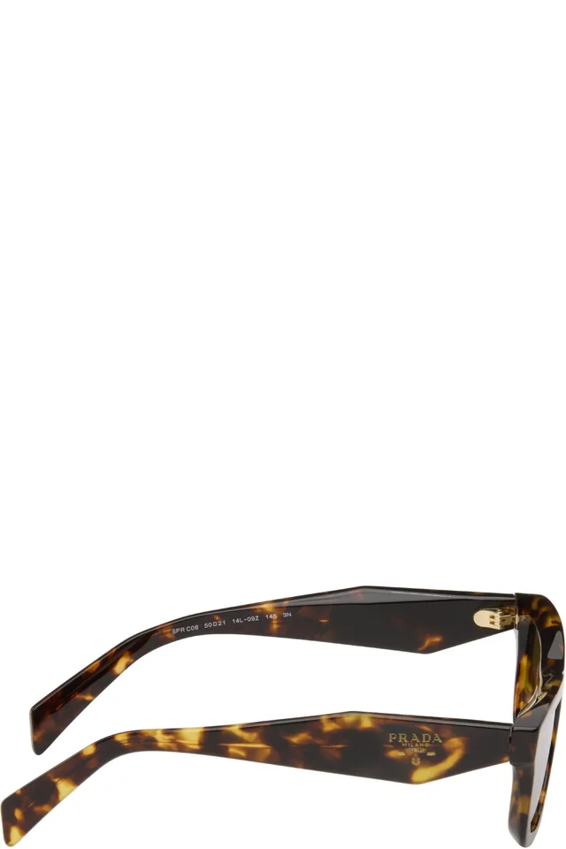 Prada Eyewear Brown Rectangle Sunglasses, photo 2 of 4 from SSENSE