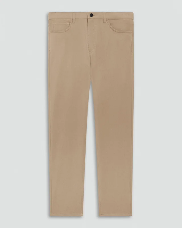 Theory Raffi 5-Pocket Pant in Neoteric Twill in FEATHER 53% Cotton, 39% Nylon, 8% Spandex, photo 5 of 7 from Theory