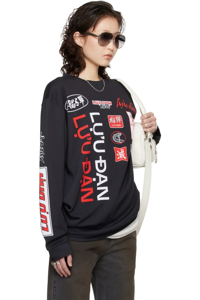 LU'U DAN Black Oversized Long Sleeve T-shirt, photo 2 of 5 from SSENSE