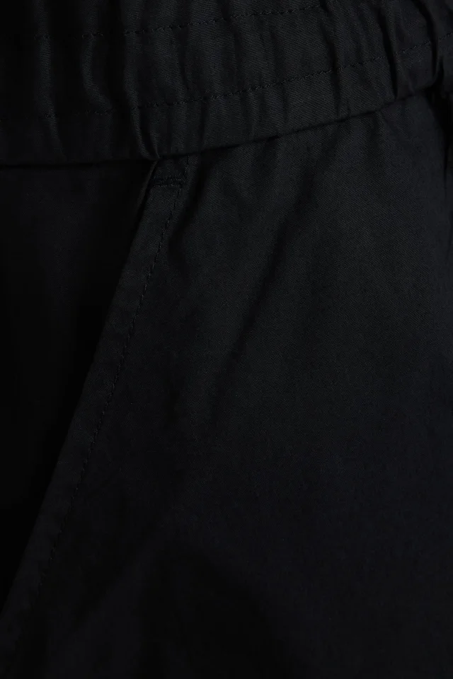 Officine Générale Dony Cotton-Poplin Drawstring Shorts in Black, photo 4 of 4 from THE OUTNET