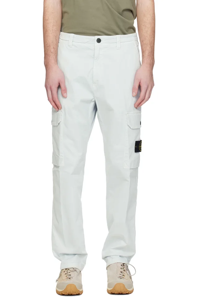 Stone Island Blue 3100011 Organic Broken Twill Old Effect Cargo Pants, image 1 of 1 from SSENSE