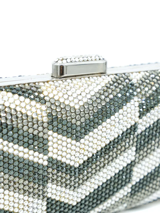 Judith Leiber Chevron Crystal Convertible Clutch in Leather from Arcade Vintage, photo 2 of 2