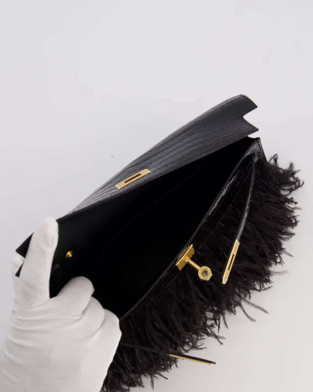 Hermès Kelly Elan Folie Bag in Black Crocodile from Sellier, photo 21 of 24