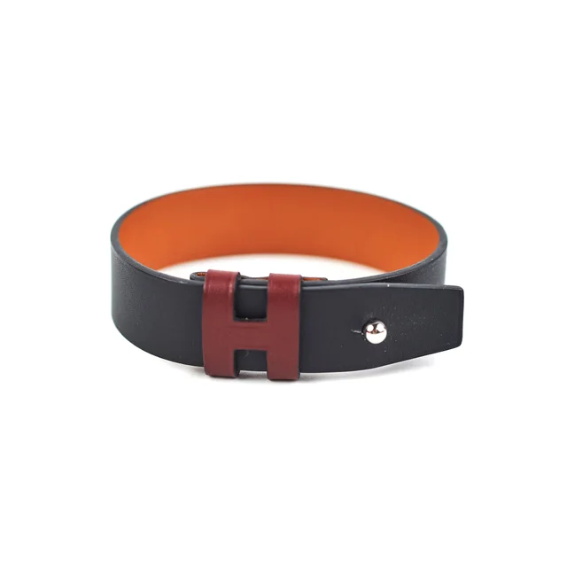 Hermès Bracelet Black/Burgundy in Black from The Purse Affair