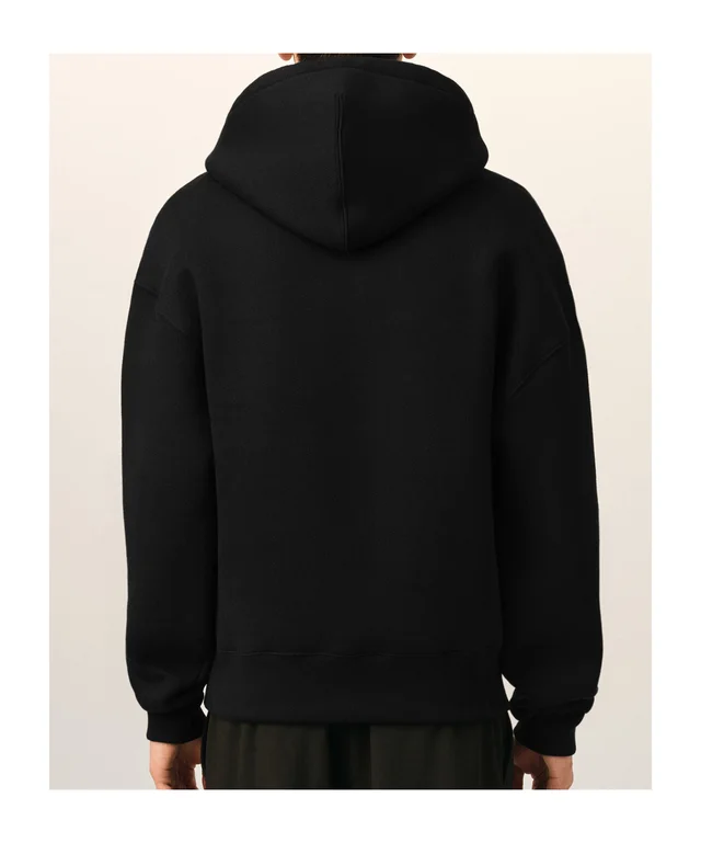 Ami Paris Black cotton hoodie with embossed Ami de Coeur, photo 3 of 6 from SENSER
