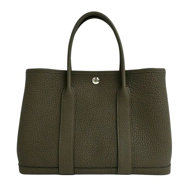 Hermès Garden Party 30 TPM Vert Loden Silver Negonda Tote in Green from The Reluxe