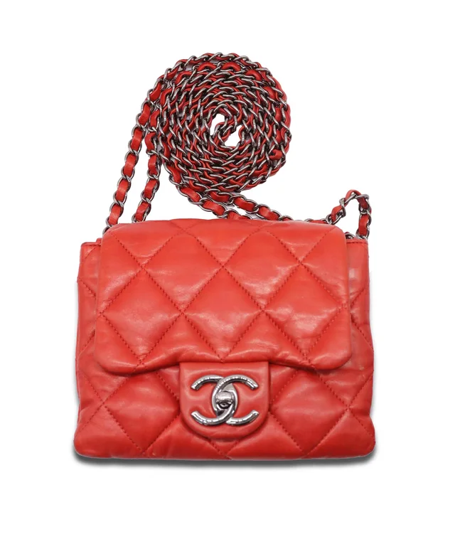 Chanel Quilted Lambskin Flap Red in Red Lambskin from Luxury Promise, photo 10 of 11