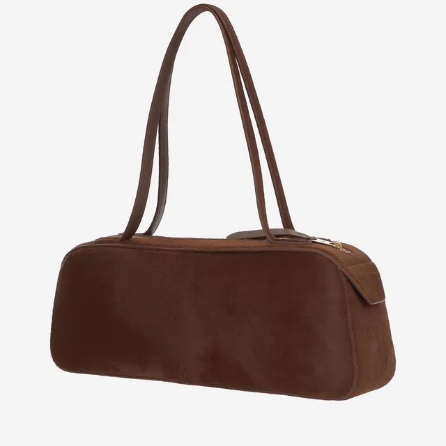 Khaite Simona Shoulder Bag — Brown Calfskin in Brown Calfskin from HEWI