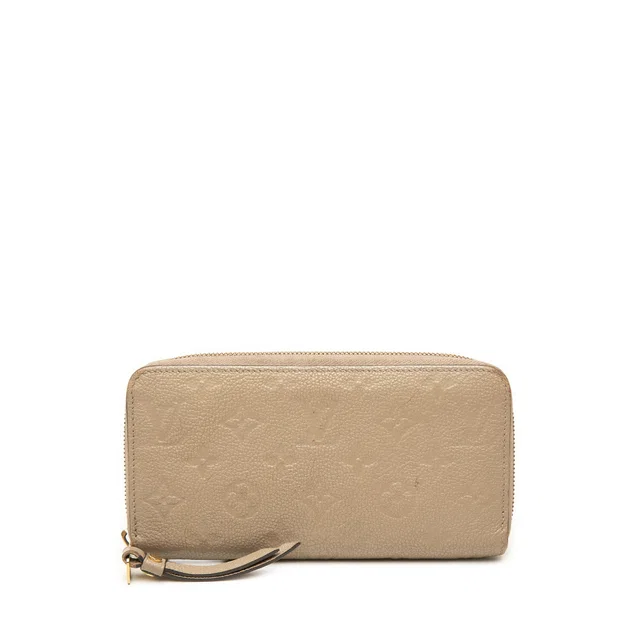 Beige Louis Vuitton Monogram Empreinte Zippy Long Wallet in Beige Leather from Designer Revival