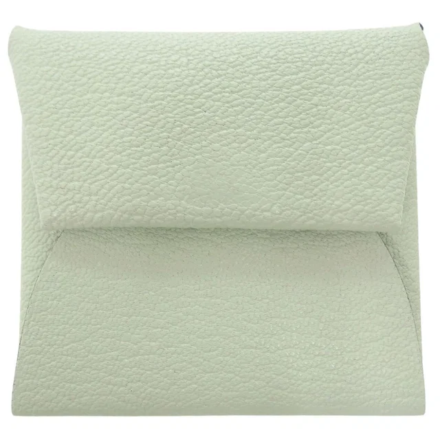 Hermès Bastia Chevre Vert Fizz Coin Purse Green in Green Goatskin from The Reluxe