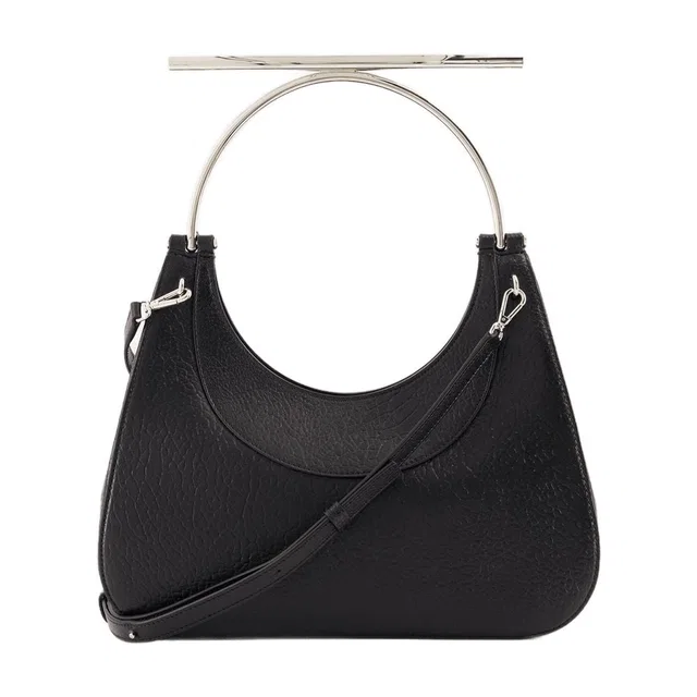 Alexander McQueen Textured Lambskin Shoulder Bag — Black in Black Lambskin from HEWI
