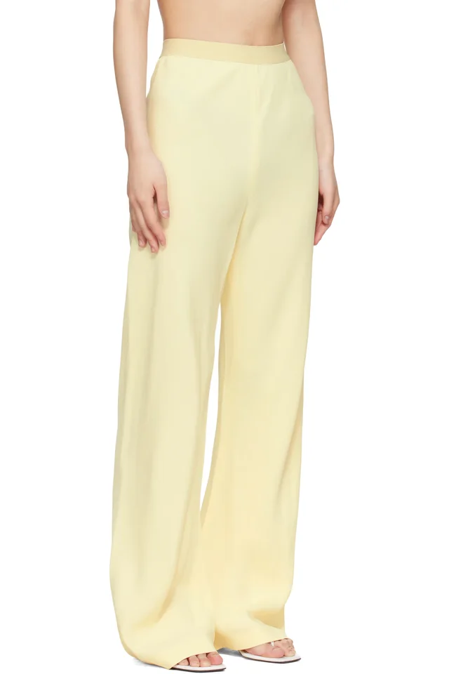 WARDROBE.NYC Beige Crepe Bias-Cut Trousers, photo 2 of 4 from SSENSE