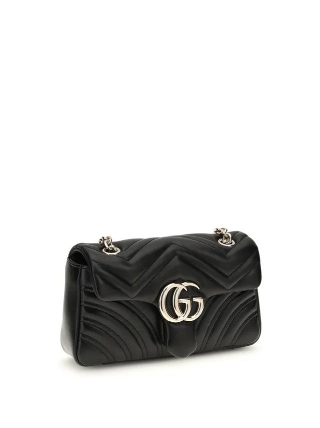 Gucci Marmont Shoulder Bag — Black Calf Leather in Black Calfskin from HEWI, photo 2 of 2