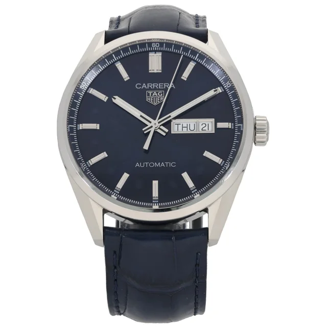 TAG Heuer Carrera WBN2012 41mm Stainless Steel Watch in Leather from H&T