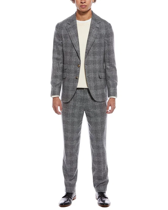 Brunello Cucinelli 2pc Silk & Wool-Blend Suit with Pleated Pant, image 1 of 1 from Gilt