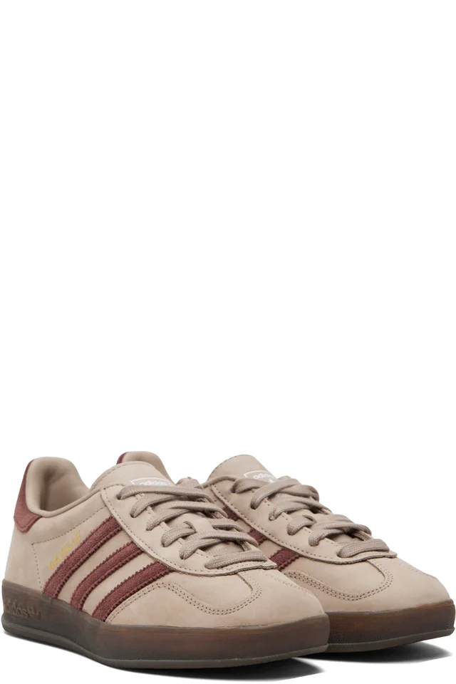 adidas Originals Taupe Gazelle Indoor Sneakers, photo 4 of 5 from SSENSE