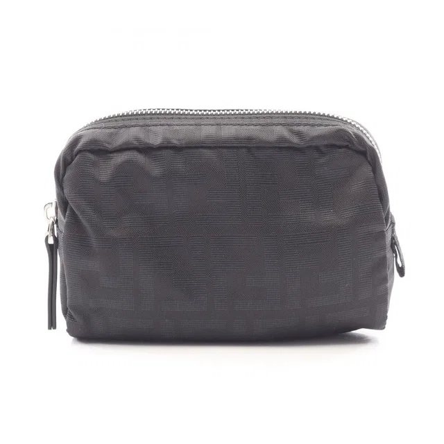 Fendi Pouch Zucca Canvas Leather in Canvas from The Reluxe
