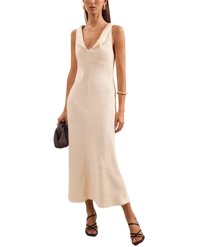 Reiss Kiera Textured Drape Neck Dress, image 1 of 1 from Rue La La