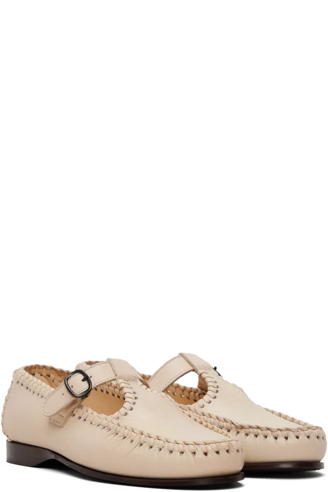 HEREU Off-White Alcover Supple Shiny Loafers, photo 4 of 5 from SSENSE