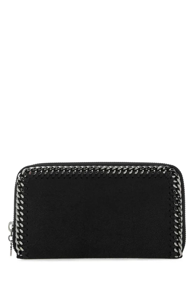 Stella McCartney Shaggy Deer Zip-Around Wallet — Black in Black from HEWI