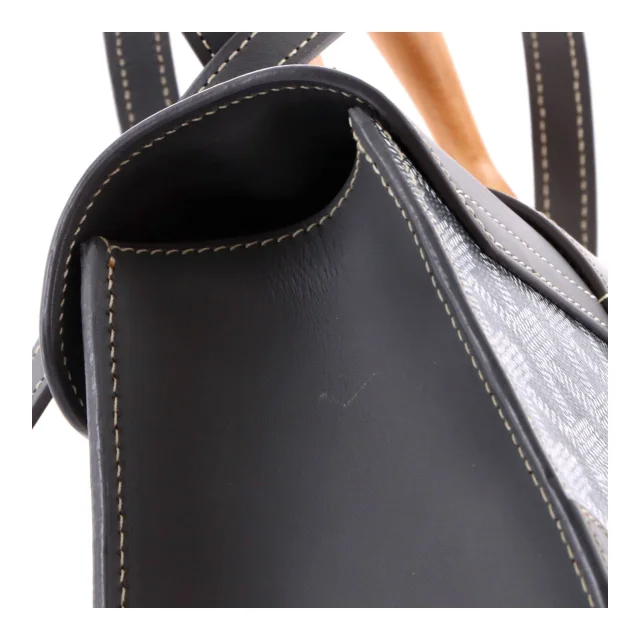 Goyard Structured Saigon Top Handle Bag Coated Canvas with Leather Mini in gray Coated canvas from Rebag, photo 7 of 7