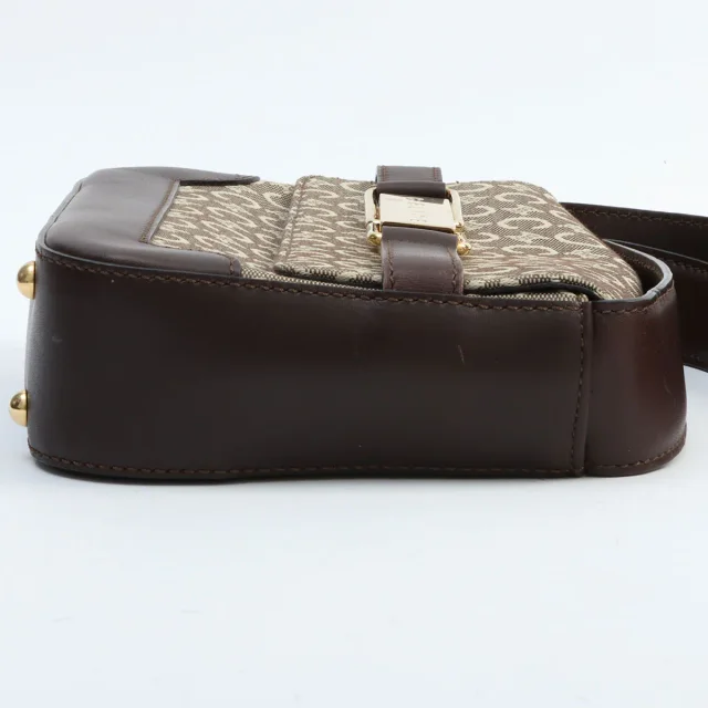 Celine C Macadam One-Shoulder Bag Beige/Brown in Brown Canvas from VINTAGE QOO TOKYO, photo 3 of 16