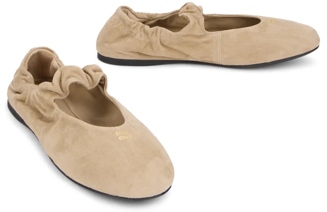 Miu Miu Round-toe ballet flats, photo 2 of 3 from SENSER